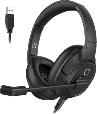 Complete office and call-center audio headset capability example